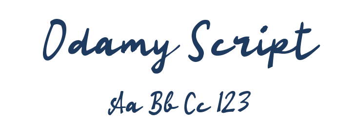 Odamy Script Font Preview