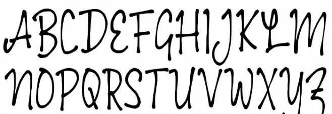 Odary Script Schriftart Gro&szlig;