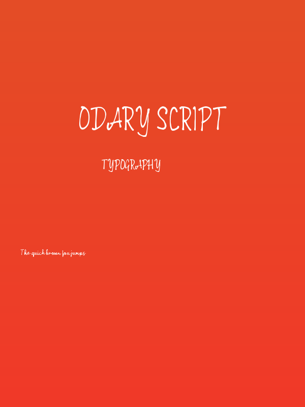 Odary Script Poster