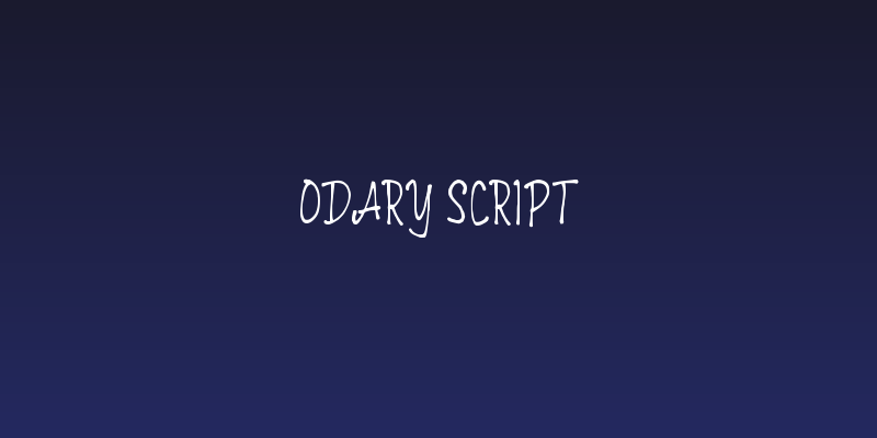 Odary Script Social Header