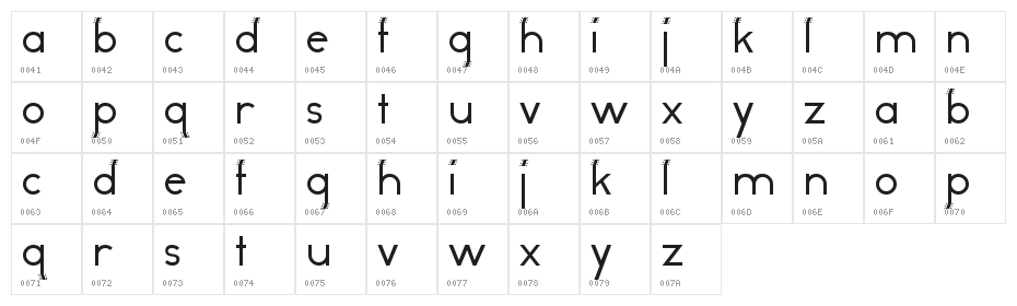 Odd Dog Regular Character Map