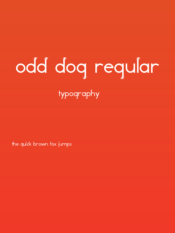 Odd Dog Regular Poster