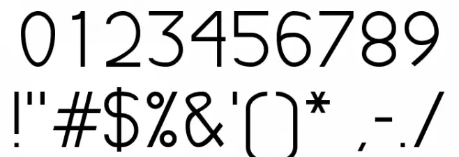 Odd Modern フォント その他の文字