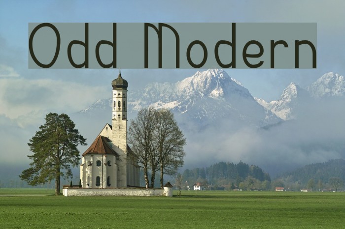 Odd Modern Font examples