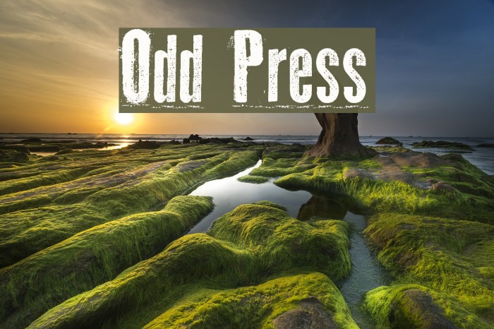 Odd Press Font examples