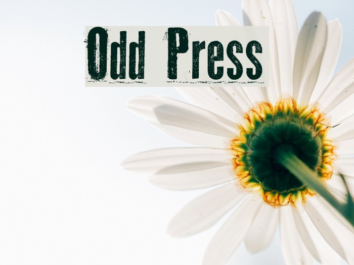 Odd Press Font examples