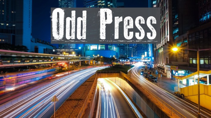 Odd Press Font examples