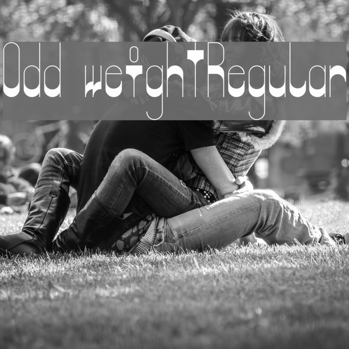 Odd weightRegular Font examples