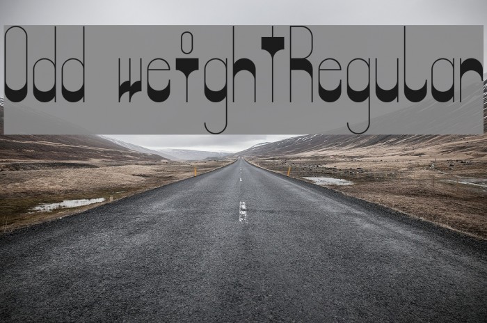 Odd weightRegular Font examples