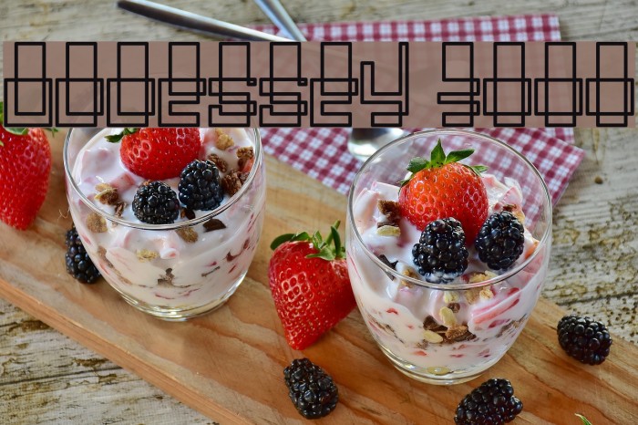 Oddessey 3000 Font examples