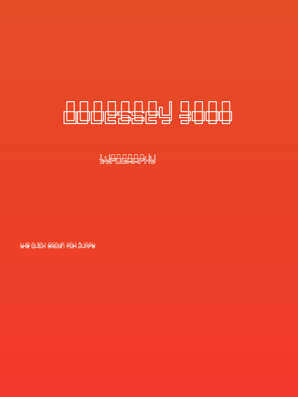 Oddessey 3000 Poster