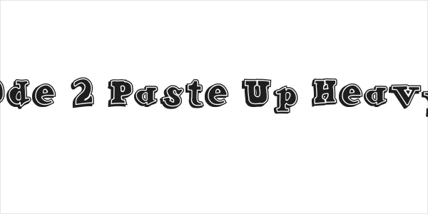 Ode 2 Paste Up Heavy Logo
