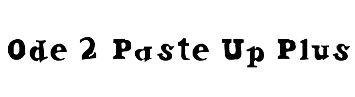 Ode 2 Paste Up Plus Caratteri
