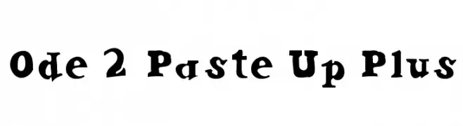 Ode 2 Paste Up Plus  Fuentes Gratis Descargar