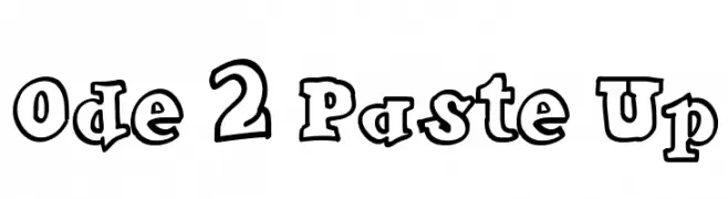 Ode 2 Paste Up  Fuentes Gratis Descargar