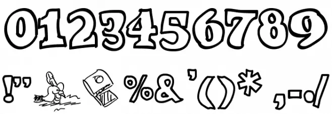 Ode 2 Paste Up Font OTHER CHARS