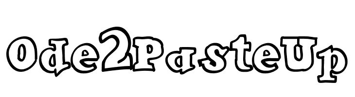 Ode 2 Paste Up  Скачать бесплатные шрифты
