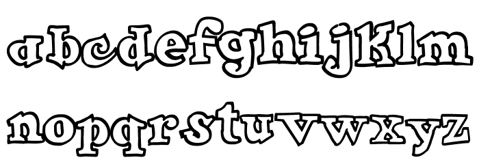 Ode 2 Paste Up Font LOWERCASE
