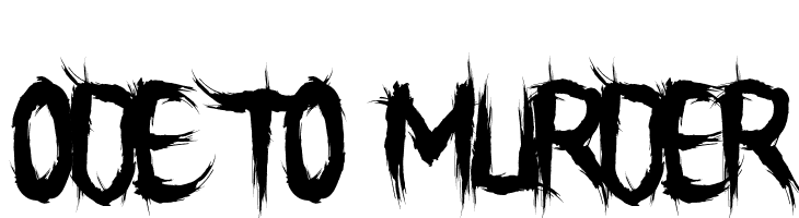 Ode To Murder  Frei Schriftart Herunterladen