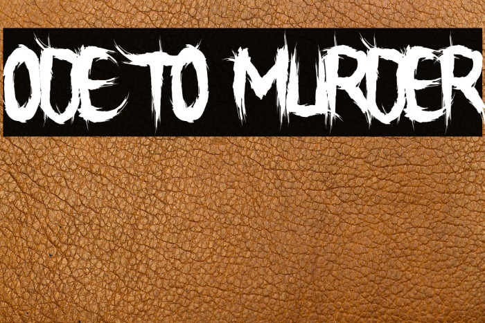 Ode To Murder Example 1