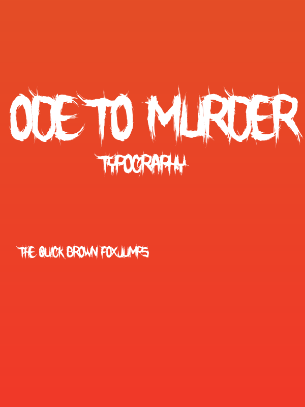 Ode To Murder Poster
