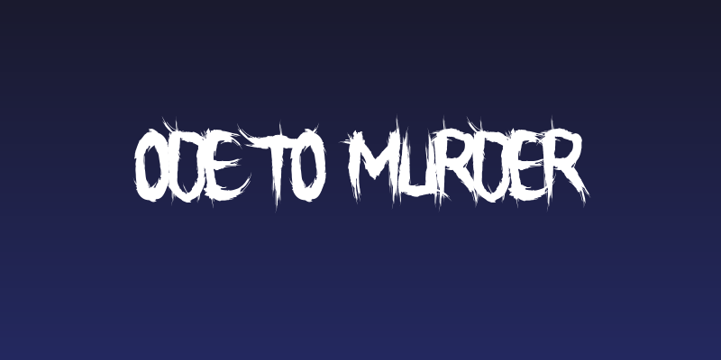 Ode To Murder Social Header