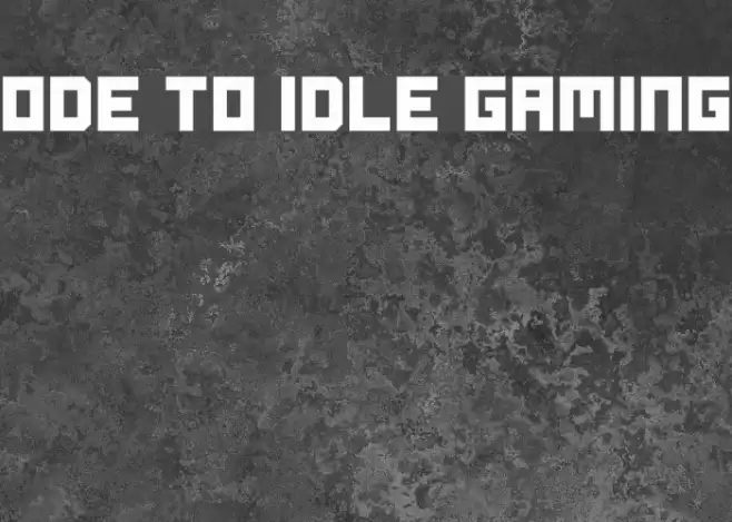 Ode to Idle Gaming Font examples