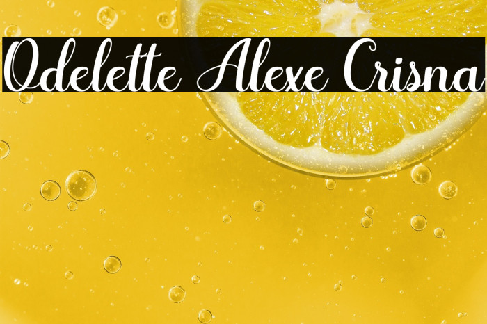 Odelette Alexe Crisna Example 3