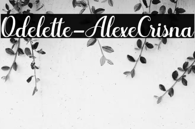 Odelette-AlexeCrisna Font examples