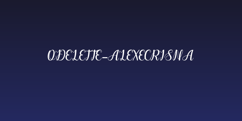 Odelette-AlexeCrisna Social Header