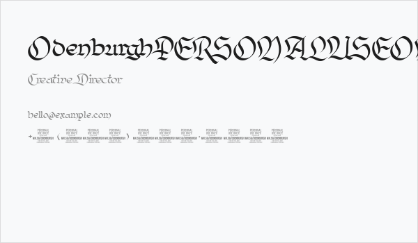 OdenburghPERSONALUSEONLY Business Card