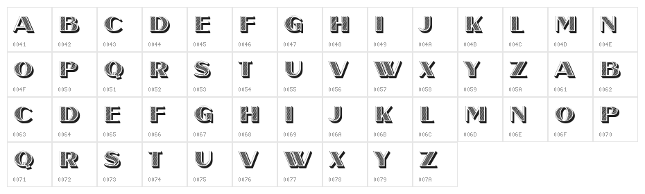 Odense Hollow Regular Character Map
