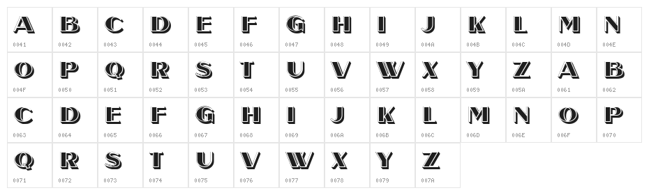 Odense Regular Character Map
