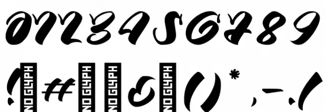 Odenson Regular Font OTHER CHARS