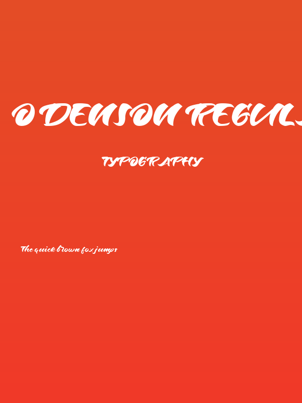 Odenson Regular Poster