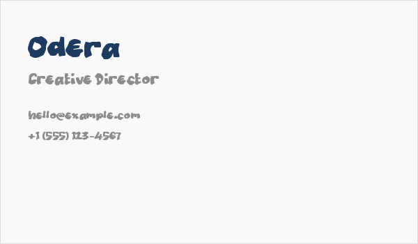 Odera Business Card