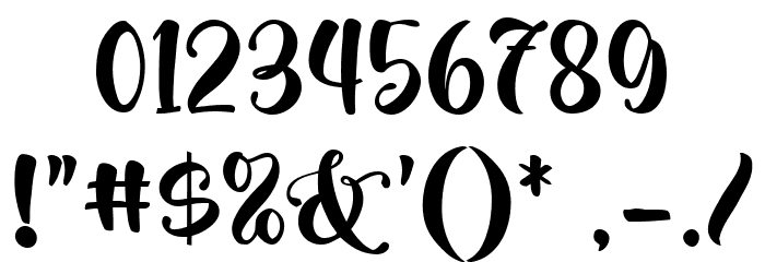 Odesita Regular Font OTHER CHARS