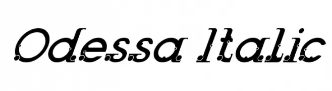 Odessa Italic  免费字体下载