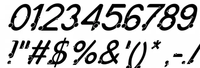 Odessa Italic Font OTHER CHARS