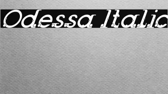 Odessa Italic Font examples
