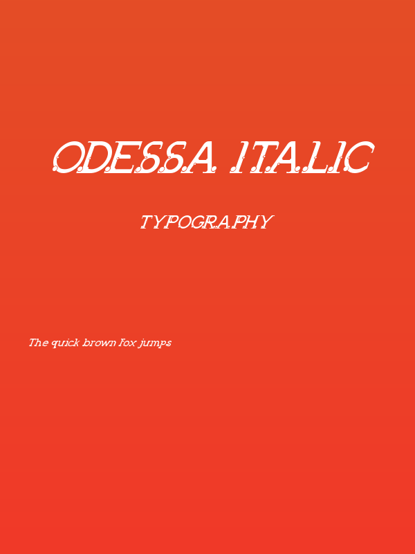 Odessa Italic Poster