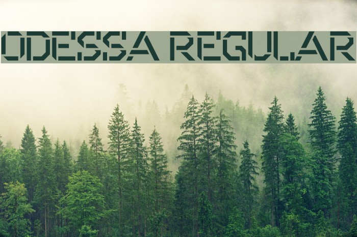 Odessa Regular Font examples