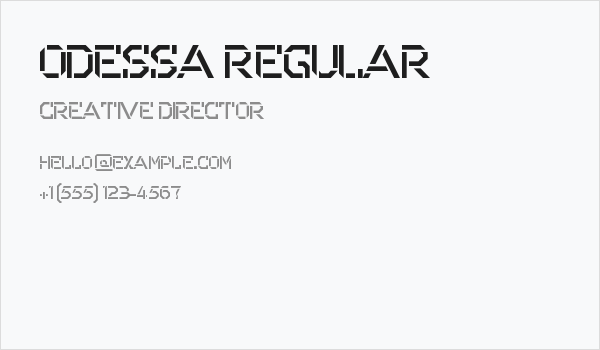 Odessa Regular Business Card