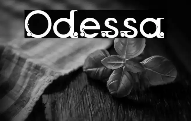 Odessa Font examples