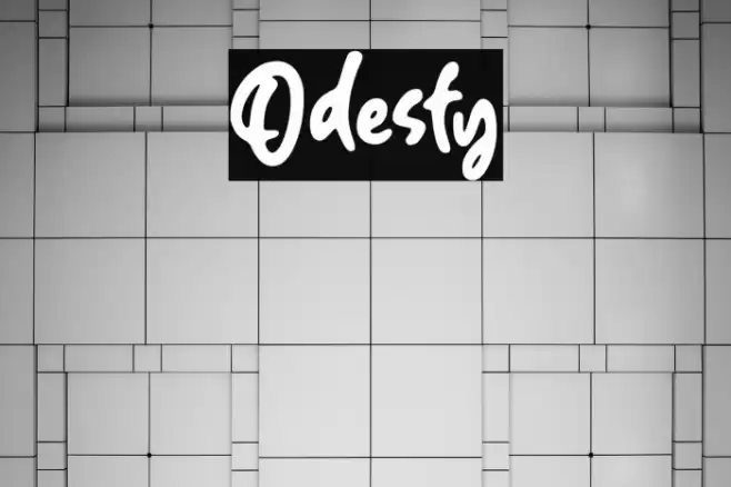 Odesty Font examples