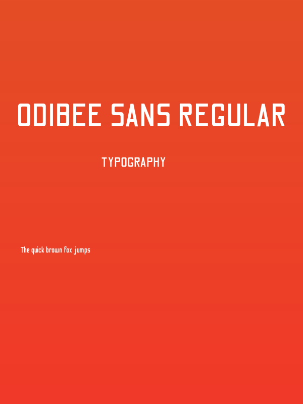 Odibee Sans Regular Poster