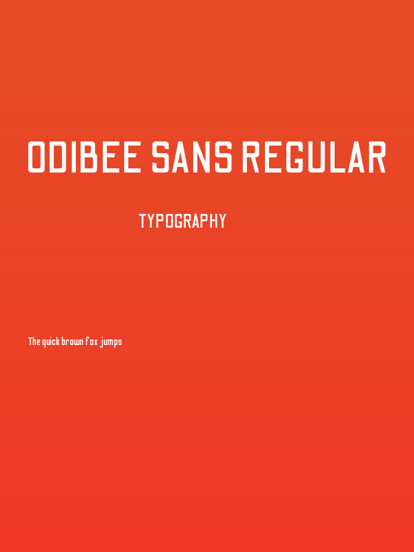 Odibee Sans Regular Poster