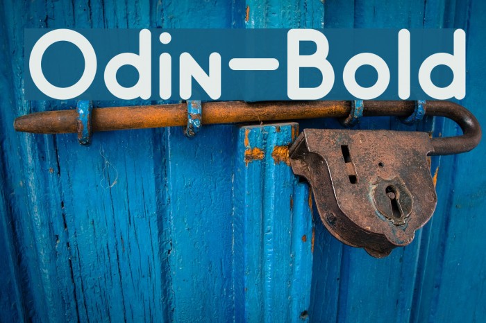Odin-Bold Font examples