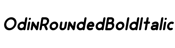 Odin Rounded Bold Italic Font