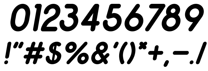 Odin Rounded Bold Italic Font OTHER CHARS